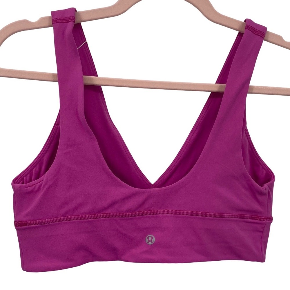 Lululemon Align V-Neck Bra A/B Women Size 10 Sonic Pink Nulu Light Support New